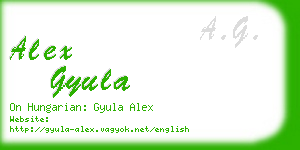 alex gyula business card